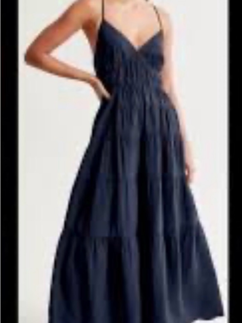 Abercrombie & Fitch Navy Spaghetti-Strap Maxi Dress